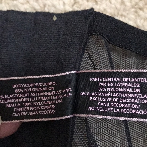 Victoria’s Secret SZ 36C black lace with mesh and rhinestones corset top. - Picture 6 of 9